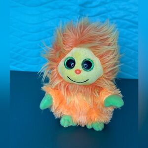 Ty Frizzys Tang orange and yellow monster plush toy